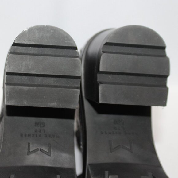 NWT Marc Fisher Black Leather Heeled Ankle Boots - Picture 13 of 16
